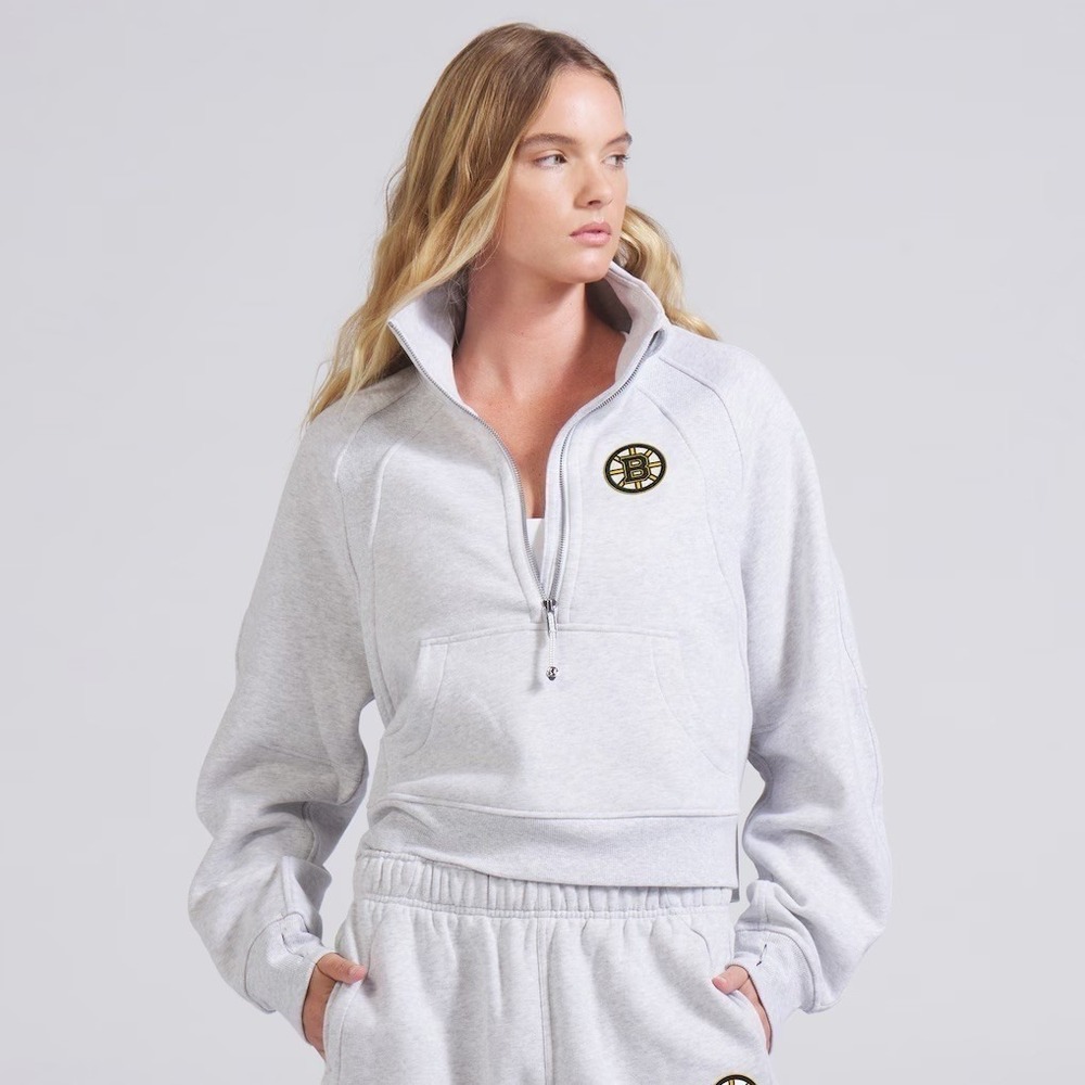 Lululemon Boston Bruins Scuba Oversized Half Zip Top Funnel‎ Neck Womens XL/2XL